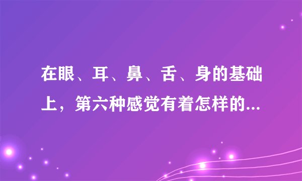 在眼、耳、鼻、舌、身的基础上，第六种感觉有着怎样的独特之处？
