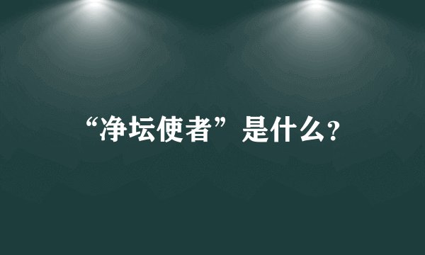 “净坛使者”是什么？