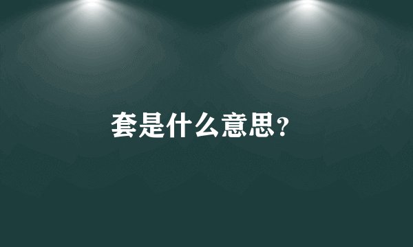 套是什么意思？