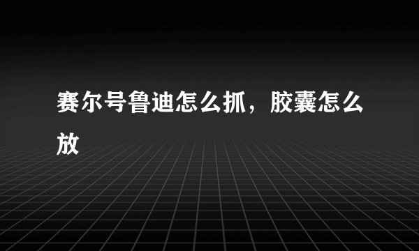 赛尔号鲁迪怎么抓,胶囊怎么放