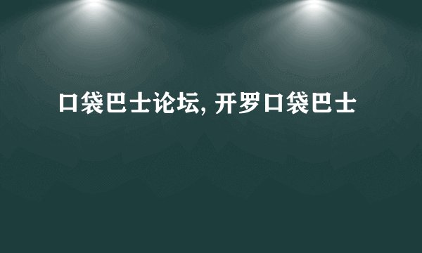口袋巴士论坛, 开罗口袋巴士