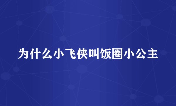 为什么小飞侠叫饭圈小公主