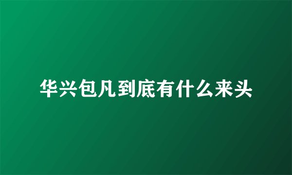 华兴包凡到底有什么来头