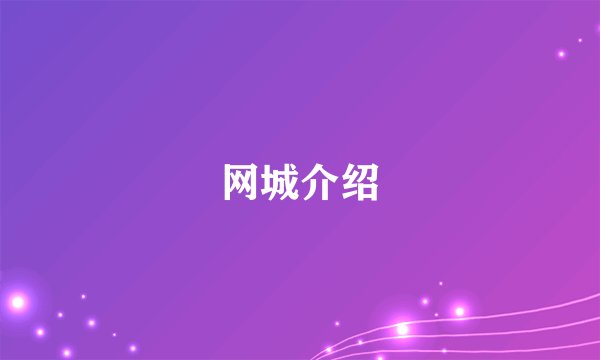 网城介绍