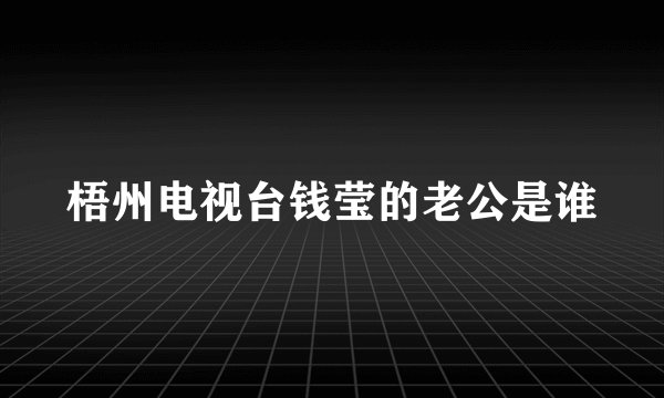 梧州电视台钱莹的老公是谁