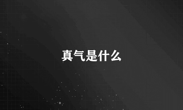 真气是什么