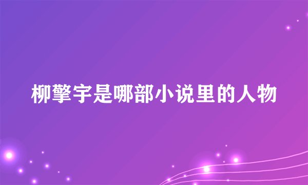 柳擎宇是哪部小说里的人物