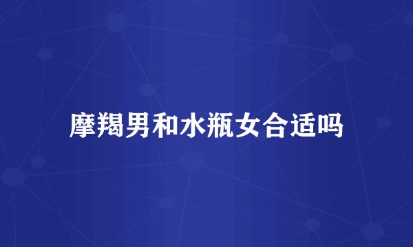 摩羯男和水瓶女合适吗