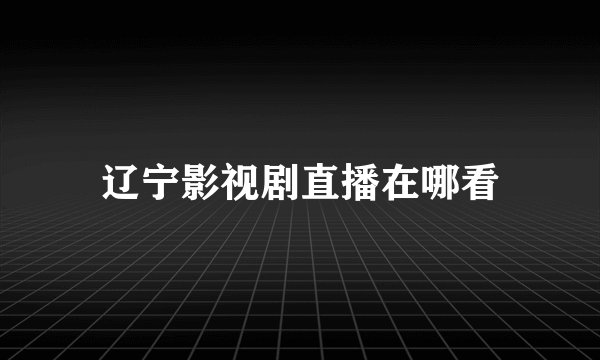 辽宁影视剧直播在哪看