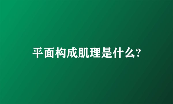 平面构成肌理是什么?