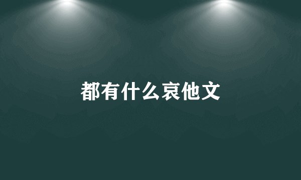都有什么哀他文