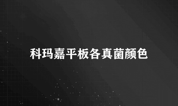 科玛嘉平板各真菌颜色