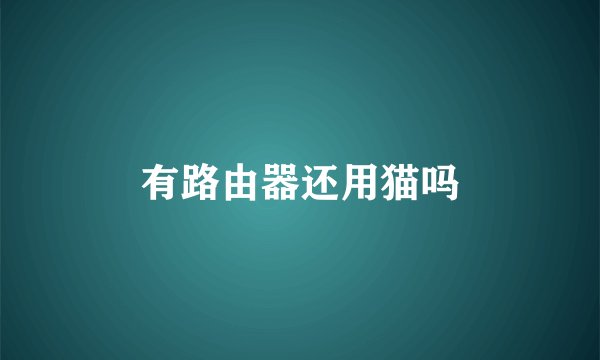 有路由器还用猫吗