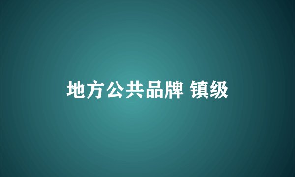 地方公共品牌 镇级