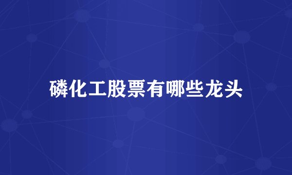 磷化工股票有哪些龙头