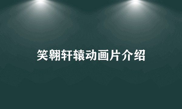 笑翱轩辕动画片介绍