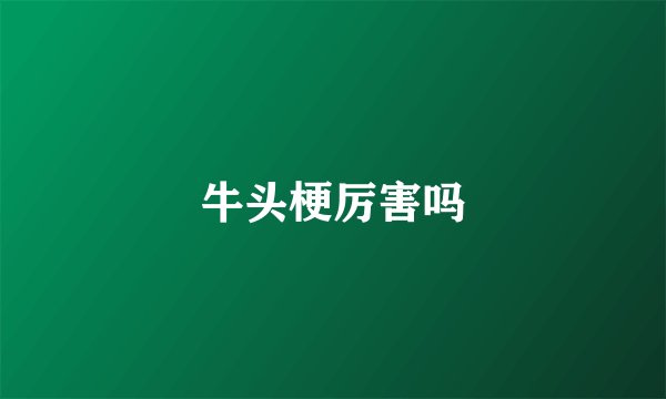 牛头梗厉害吗