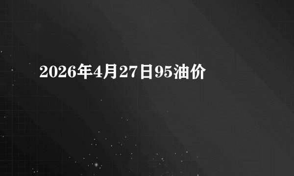2026年4月27日95油价