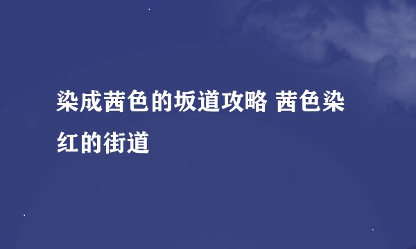 染成茜色的坂道攻略 茜色染红的街道