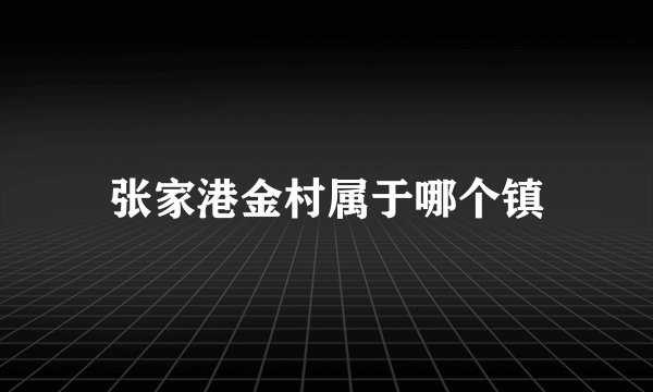 张家港金村属于哪个镇