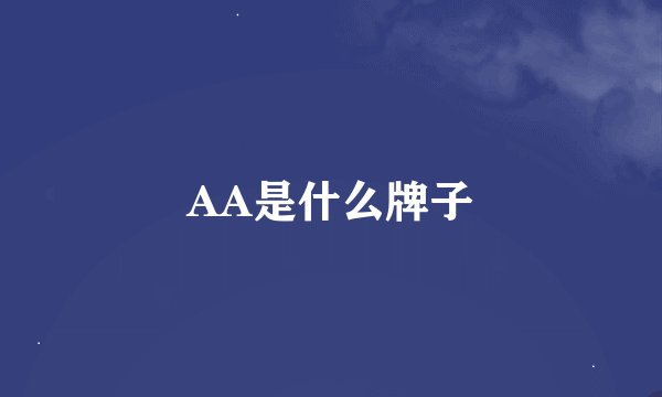 AA是什么牌子