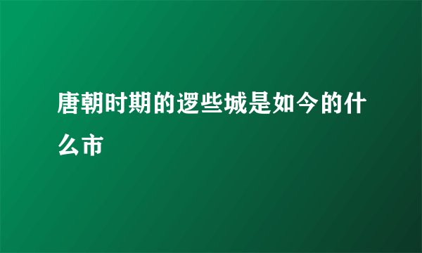 唐朝时期的逻些城是如今的什么市