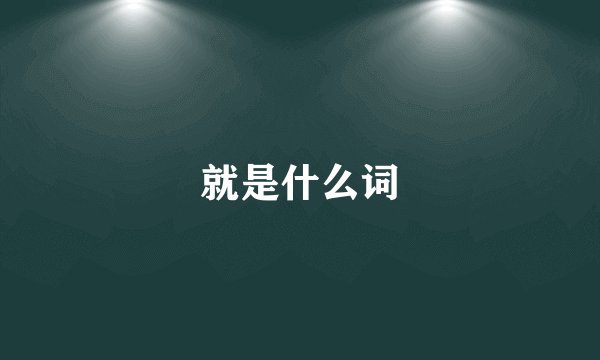 就是什么词